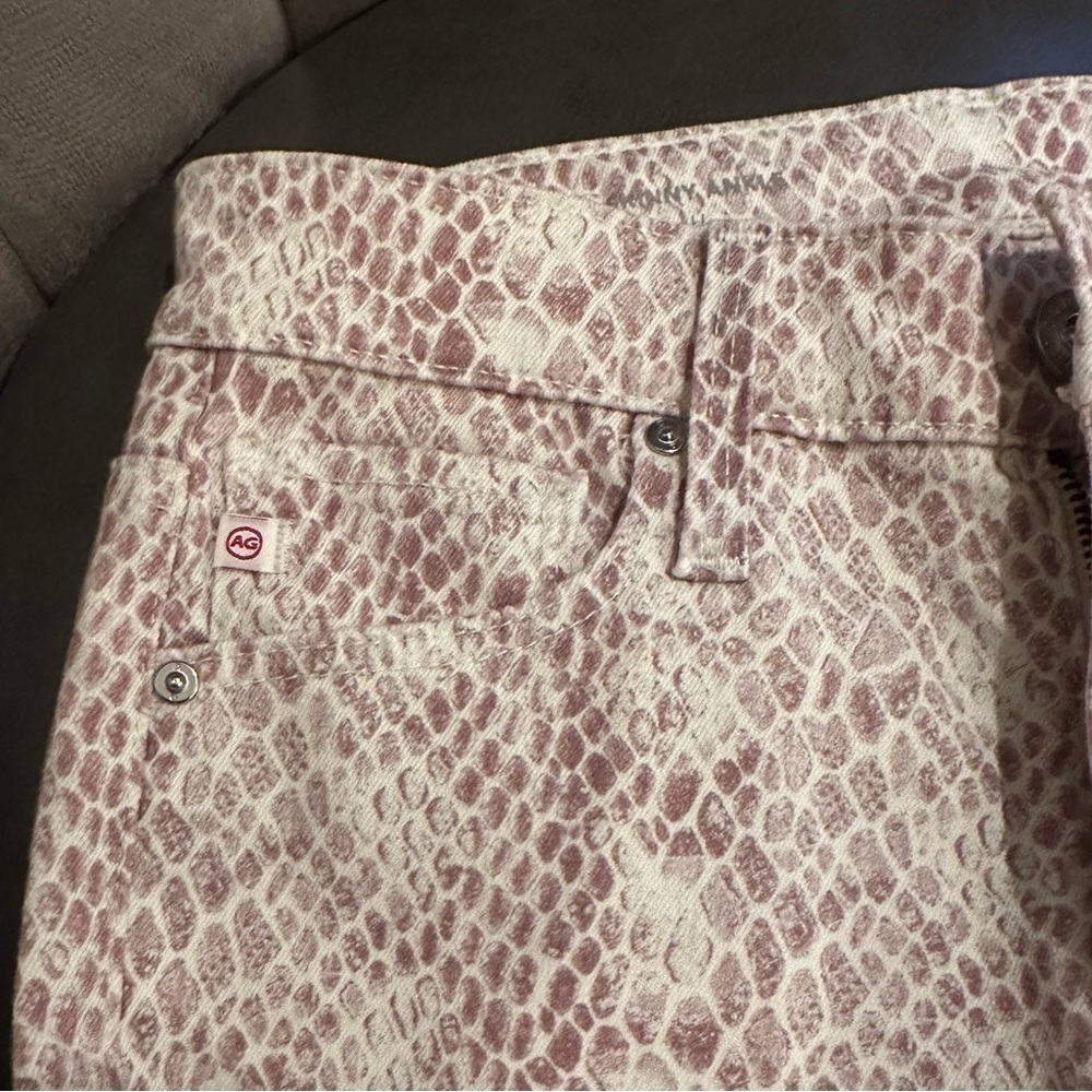 Ag Farrah Skinny Python Print jeans Sz24 - Picture 2 of 8
